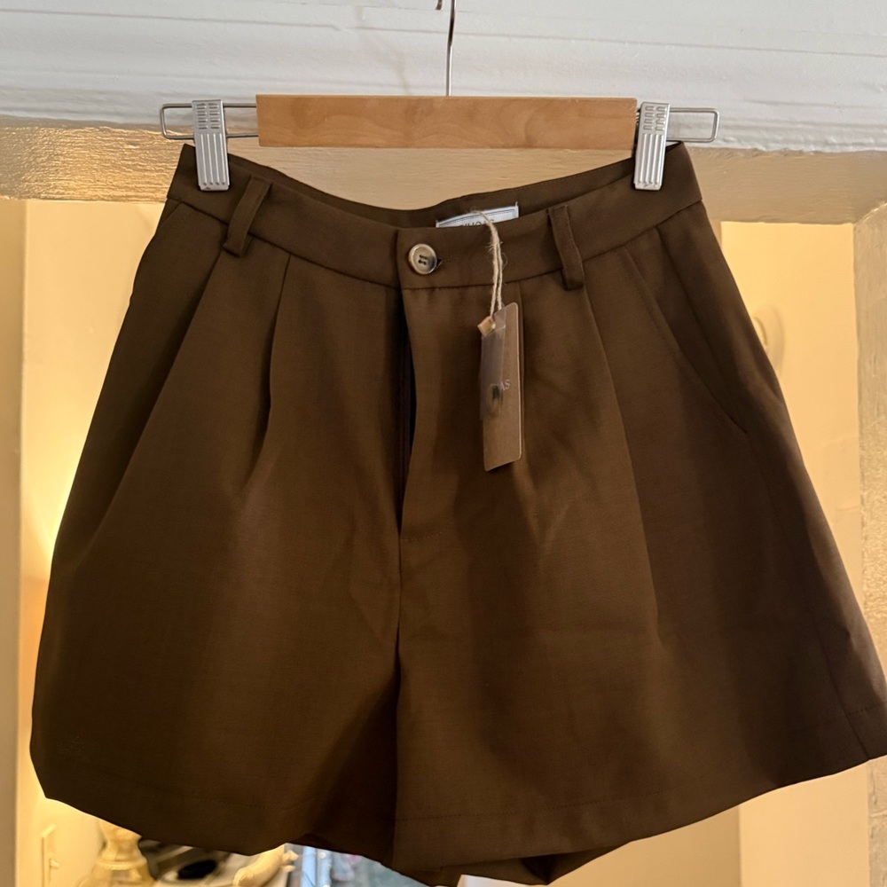 RIHOAS High Waist Brown Women's Shorts